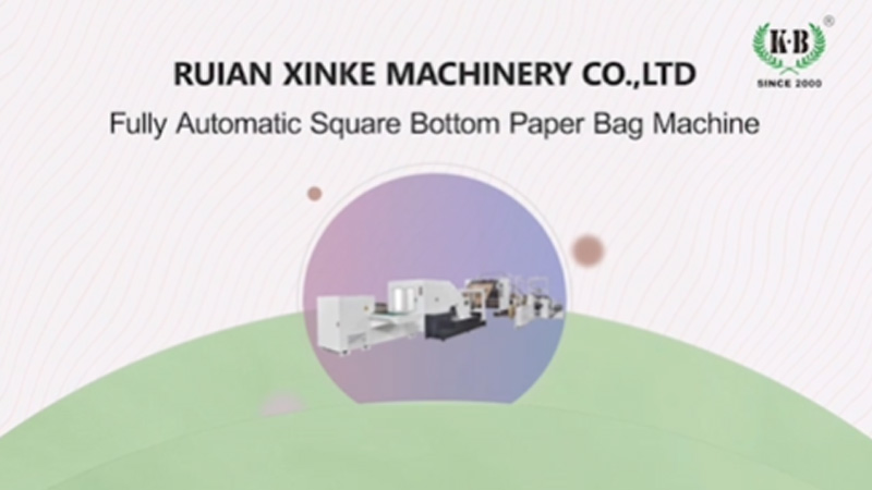 Machine de fabrication des sacs en papier avec fond plat (sac SOS à poignées torsadées) 02